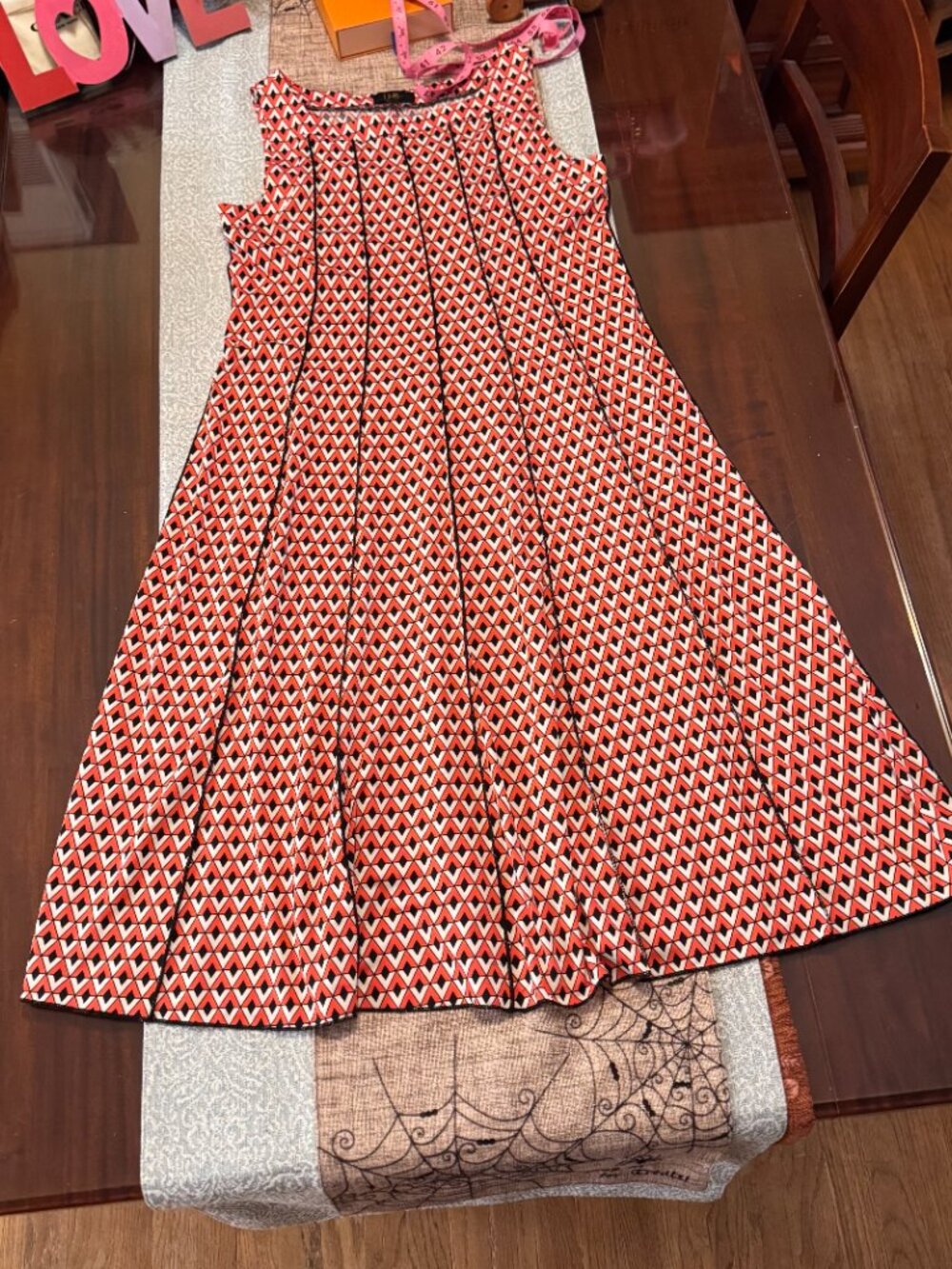ILE New York Geometric Flared Dress